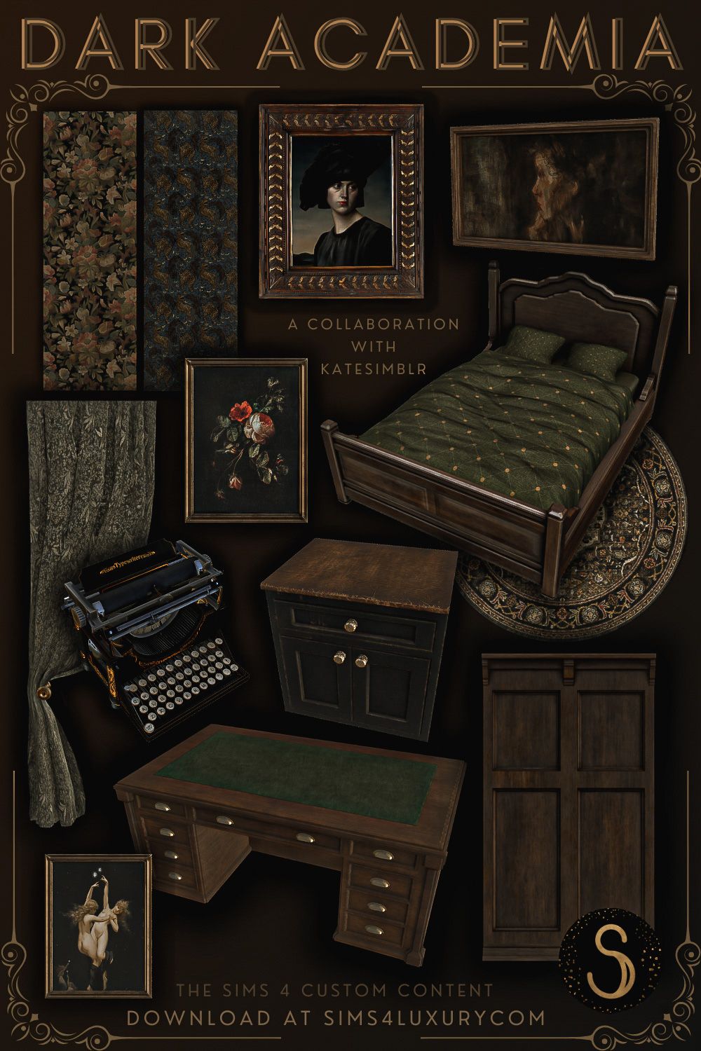 The Sims 4 Dark Academia CC