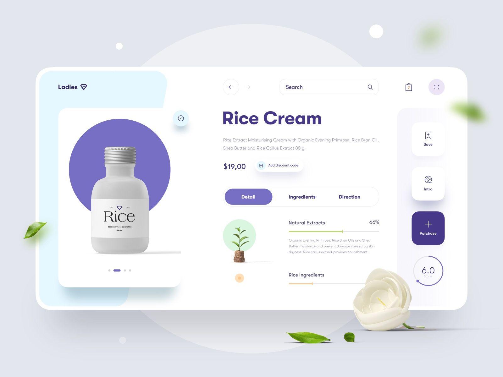 Ladies | Beauty Store Website | Product Page