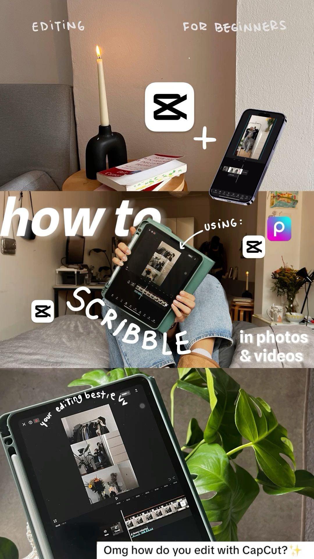 HOW TO SCRIBBLE IN PHOTOS AND VIDEOS ☁️💌✨ EASY CAPCUT TUTORIAL