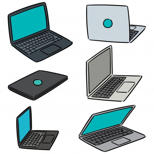 Premium Vector | Vector set of laptop