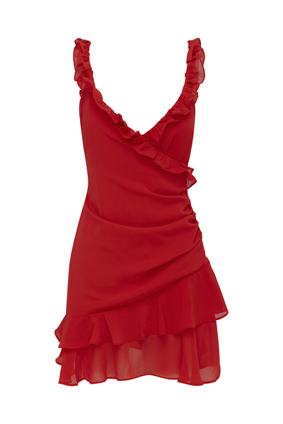 Runaway The Label – Mincia Mini Dress – Red L